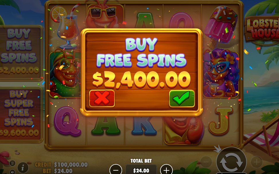 Clam shells reveal the Free Spins count