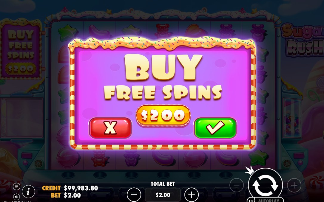 Bonus round view with Scatter symbols