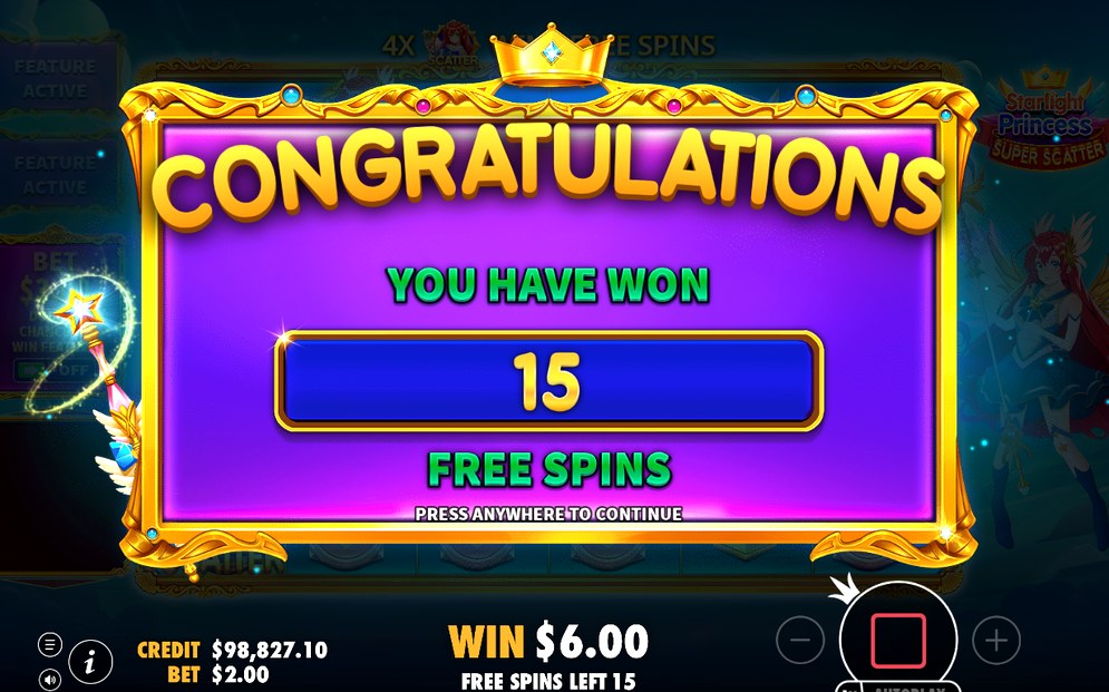 Free Spins round with TOTAL MULTIPLIER accumulator